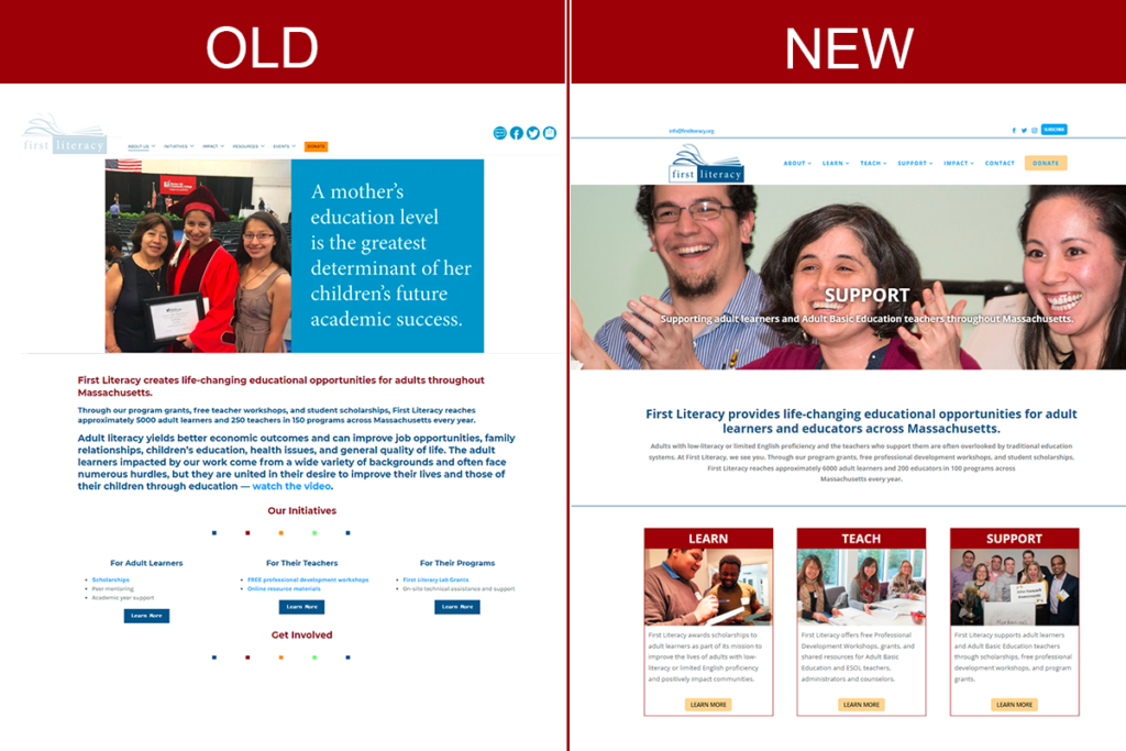 first literacy website old and new