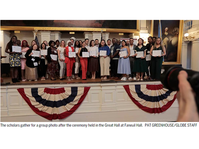 First Literacy celebrates 43 new adult scholars at Faneuil Hall ceremony